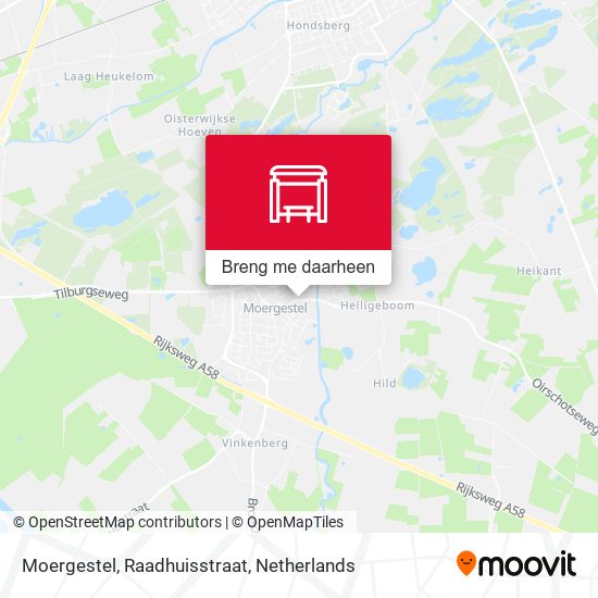 Moergestel, Raadhuisstraat kaart