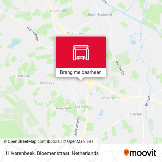 Hilvarenbeek, Bloemenstraat kaart