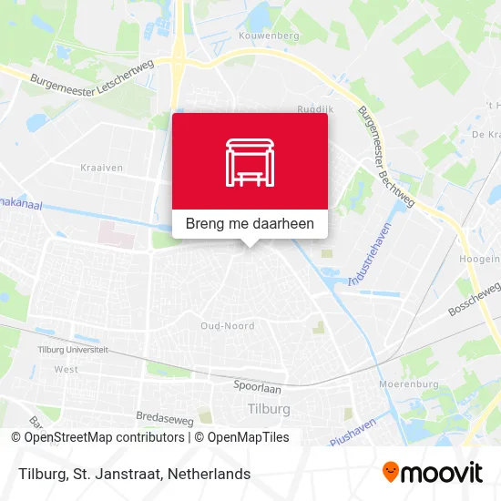 Tilburg, St. Janstraat kaart