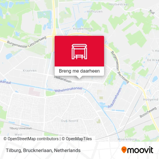 Tilburg, Brucknerlaan kaart
