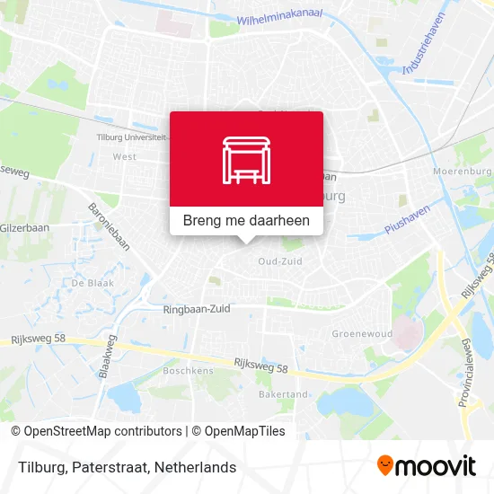 Tilburg, Paterstraat kaart