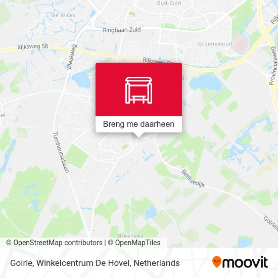 Goirle, Winkelcentrum De Hovel kaart