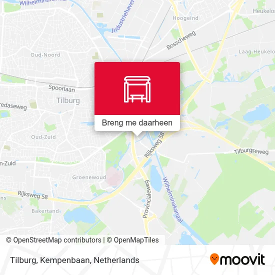 Tilburg, Kempenbaan kaart