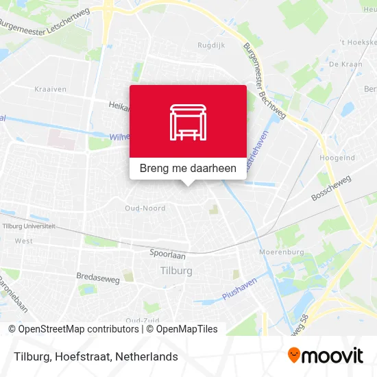 Tilburg, Hoefstraat kaart