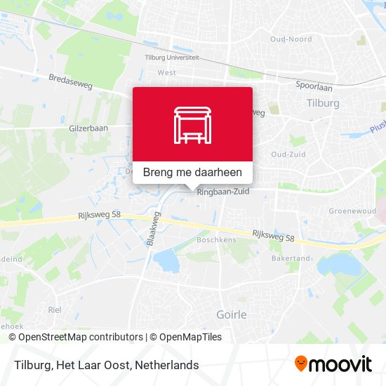 Tilburg, Het Laar Oost kaart