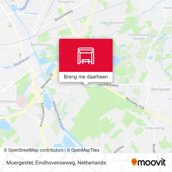 Moergestel, Eindhovenseweg kaart