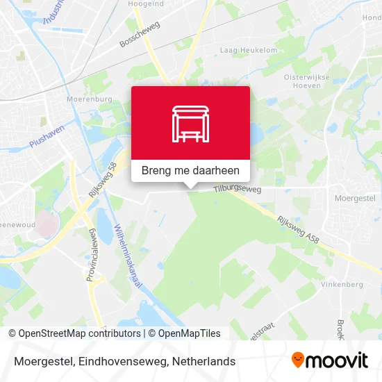 Moergestel, Eindhovenseweg kaart