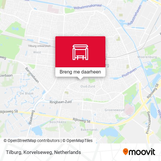 Tilburg, Korvelseweg kaart