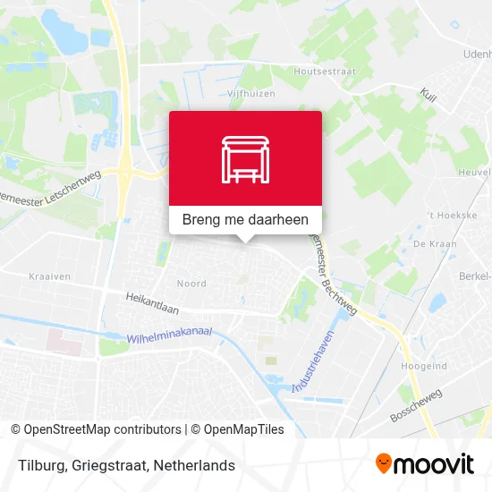 Tilburg, Griegstraat kaart