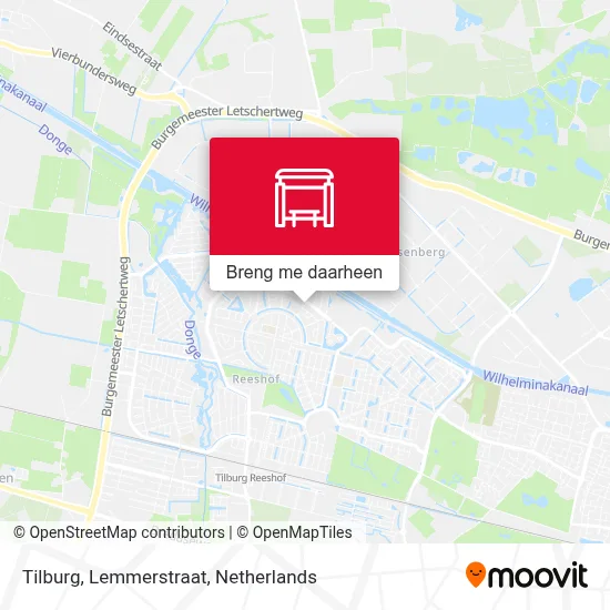 Tilburg, Lemmerstraat kaart