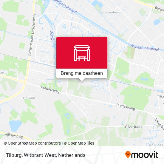Tilburg, Witbrant West kaart