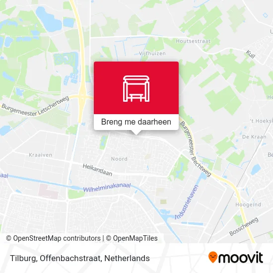 Tilburg, Offenbachstraat kaart