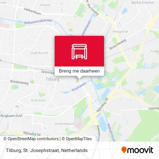 Tilburg, St. Josephstraat kaart