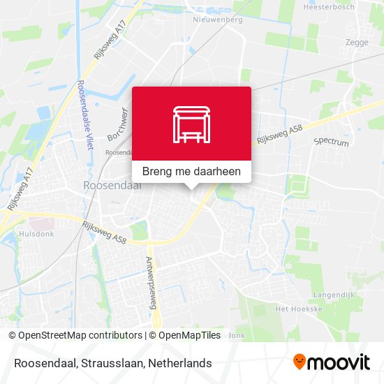 Roosendaal, Strausslaan kaart