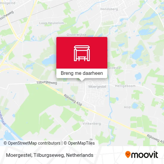 Moergestel, Tilburgseweg kaart