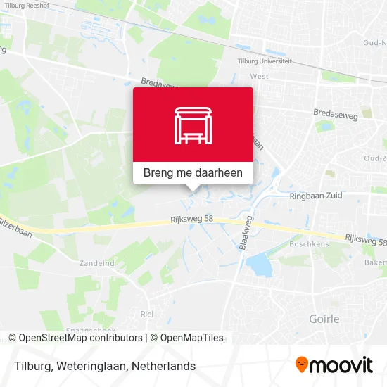Tilburg, Weteringlaan kaart