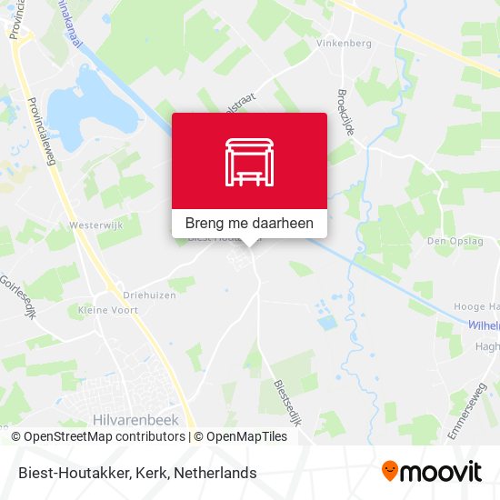 Biest-Houtakker, Kerk kaart