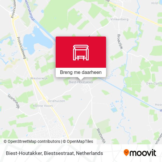 Biest-Houtakker, Biestsestraat kaart