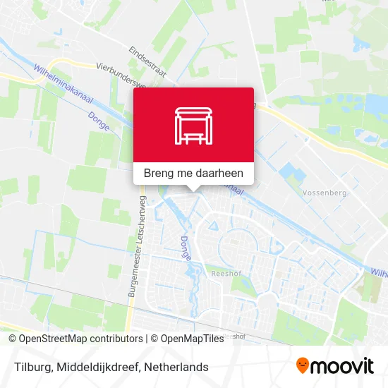 Tilburg, Middeldijkdreef kaart