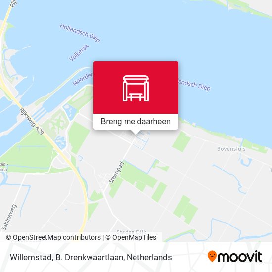 Willemstad, B. Drenkwaartlaan kaart