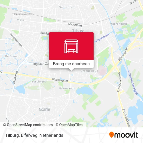 Tilburg, Eifelweg kaart