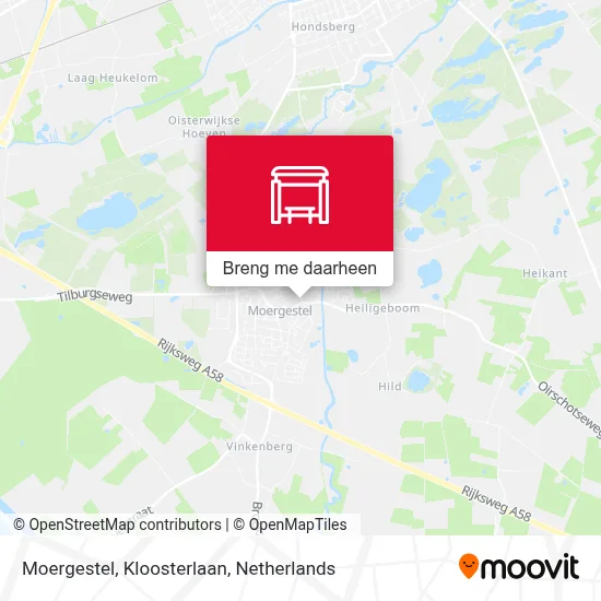 Moergestel, Kloosterlaan kaart