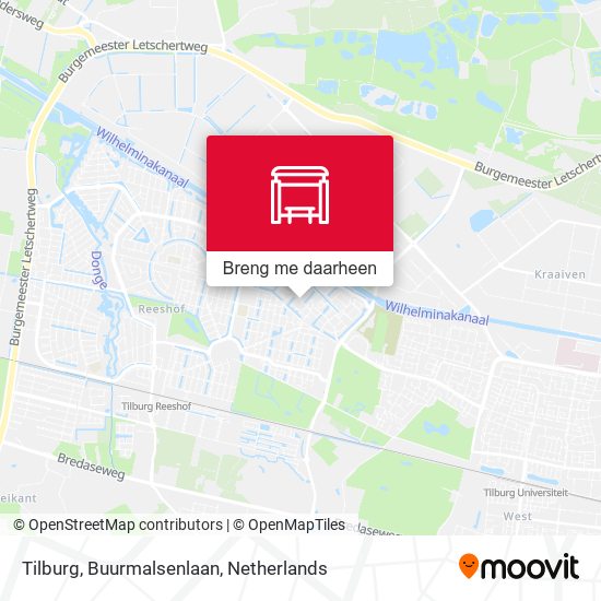 Tilburg, Buurmalsenlaan kaart