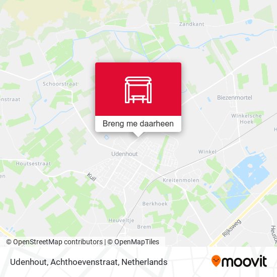 Udenhout, Achthoevenstraat kaart