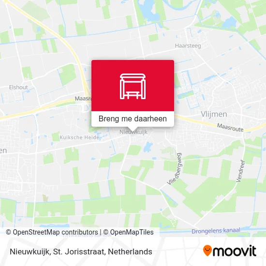 Nieuwkuijk, St. Jorisstraat kaart
