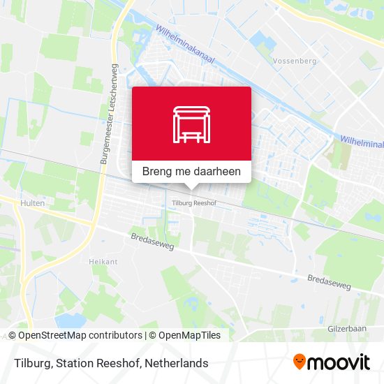 Tilburg, Station Reeshof kaart