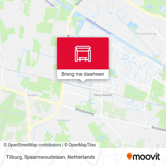 Tilburg, Spaarnwoudelaan kaart