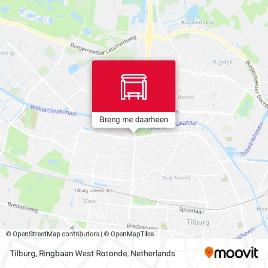 Tilburg, Ringbaan West Rotonde kaart