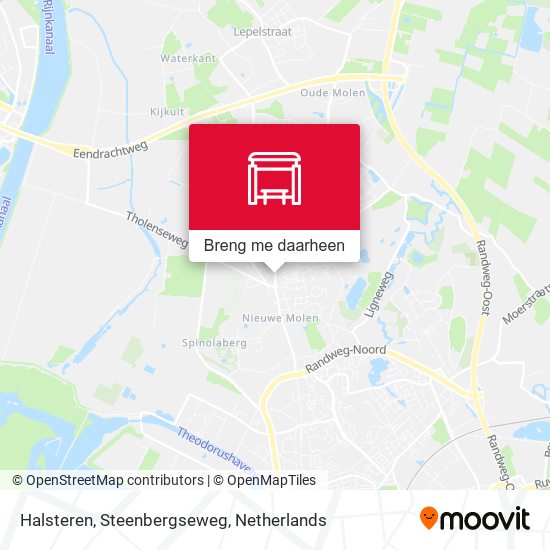 Halsteren, Steenbergseweg kaart