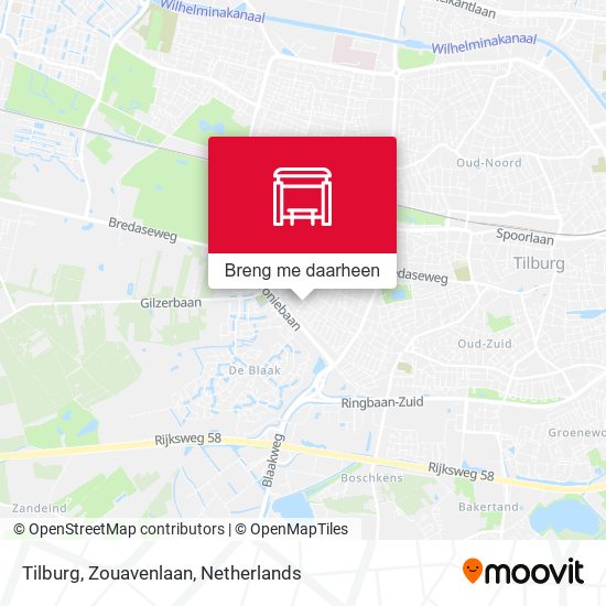 Tilburg, Zouavenlaan kaart