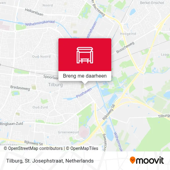 Tilburg, St. Josephstraat kaart