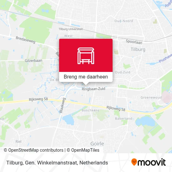 Tilburg, Gen. Winkelmanstraat kaart