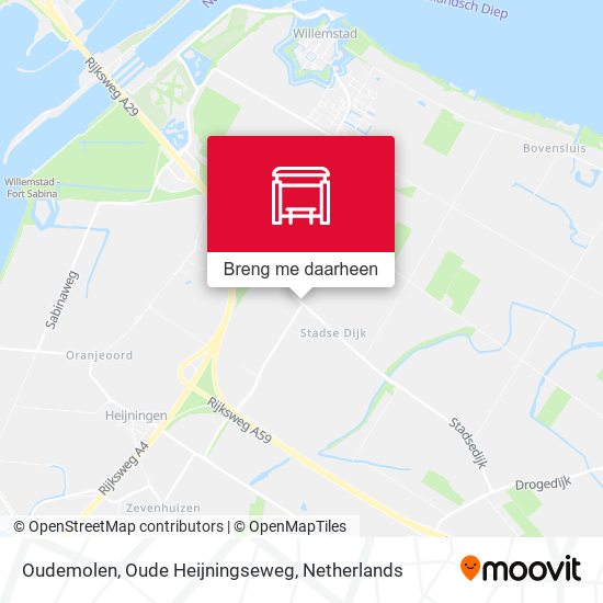 Oudemolen, Oude Heijningseweg kaart