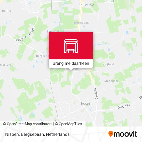 Nispen, Bergsebaan kaart