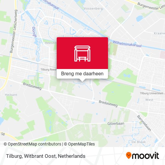 Tilburg, Witbrant Oost kaart