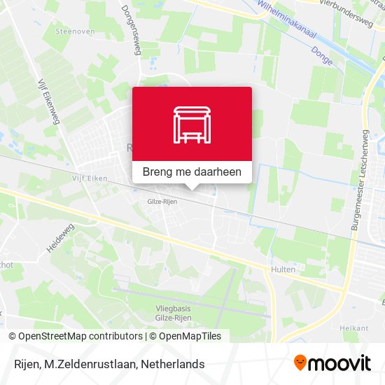 Rijen, M.Zeldenrustlaan kaart