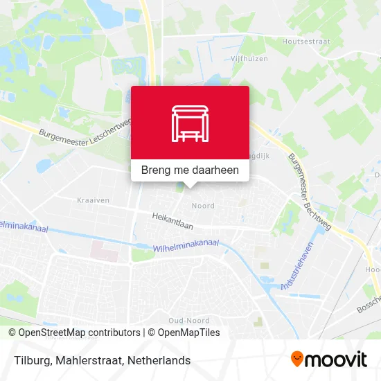 Tilburg, Mahlerstraat kaart