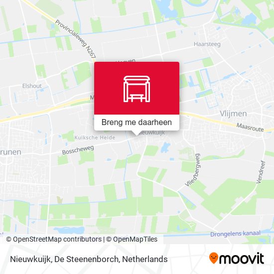 Nieuwkuijk, De Steenenborch kaart