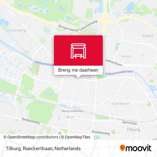 Tilburg, Rueckertbaan kaart