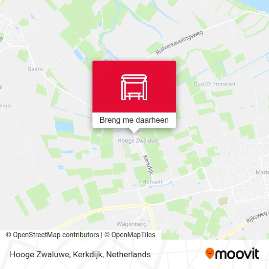 Hooge Zwaluwe, Kerkdijk kaart