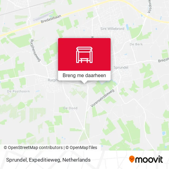 Sprundel, Expeditieweg kaart