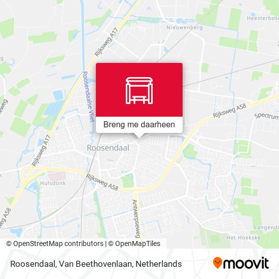 Roosendaal, Van Beethovenlaan kaart
