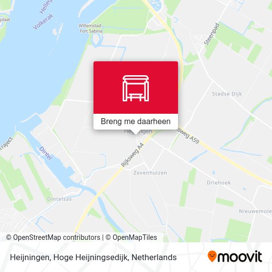 Heijningen, Hoge Heijningsedijk kaart