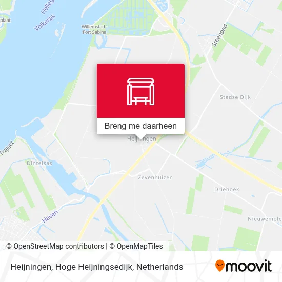 Heijningen, Hoge Heijningsedijk kaart
