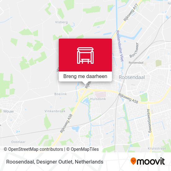 Roosendaal, Designer Outlet kaart