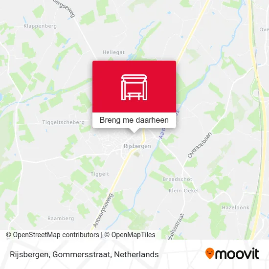 Rijsbergen, Gommersstraat kaart
